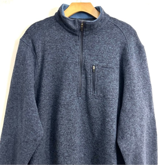 Woolrich men’s 1/4 zip fleece pullover blue sweater warm winter EUC size XXL - Picture 3 of 11